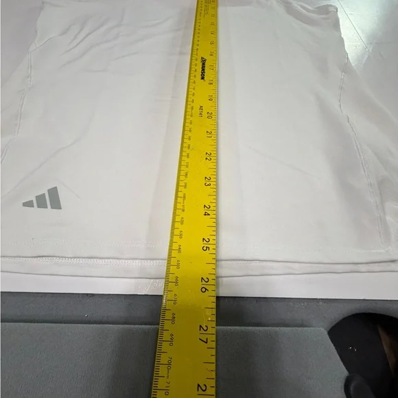 adidas White Sleeveless Mock-Neck Athletic Tank - Picture 6 of 8